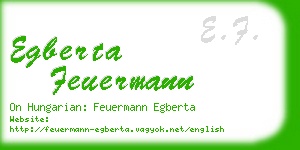 egberta feuermann business card